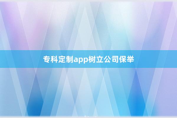 专科定制app树立公司保举